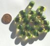 20 15x10mm Two Tone Light Yellow Purple Nuggets